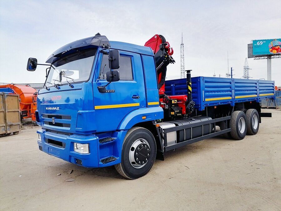 Бортовой КАМАЗ-65117 с КМУ Инман ИМ-150N