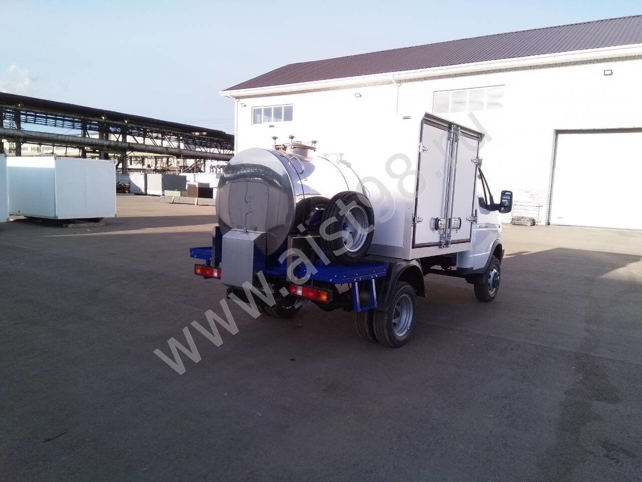 Автоцистерна с фургоном на шасси ГАЗ-33027