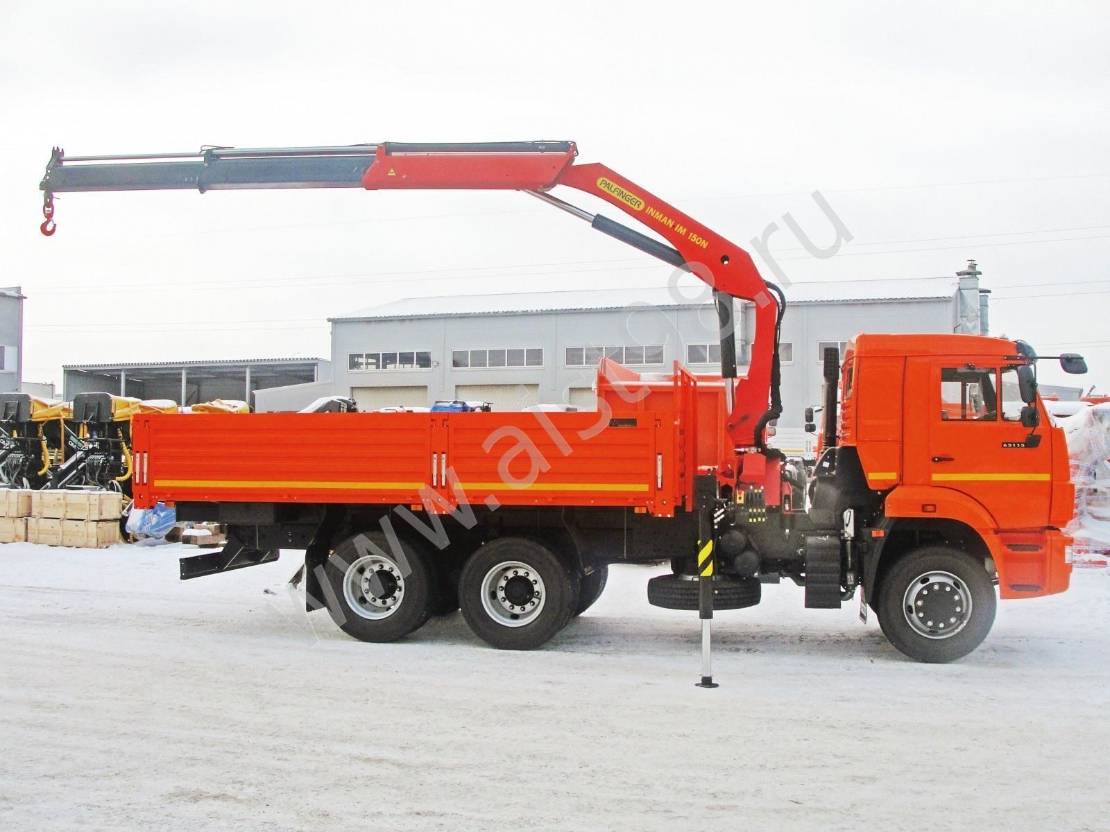 Бортовой КАМАЗ-65115 с КМУ Инман ИМ-150N
