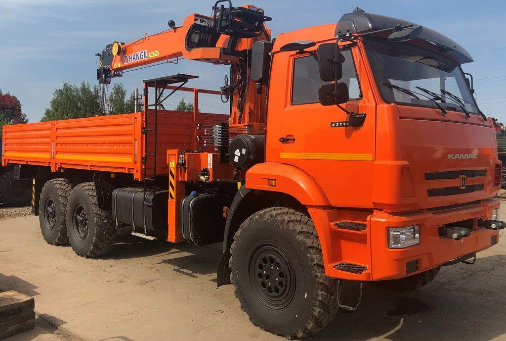 Бортовой КАМАЗ-43118 с КМУ Hangil HGC756