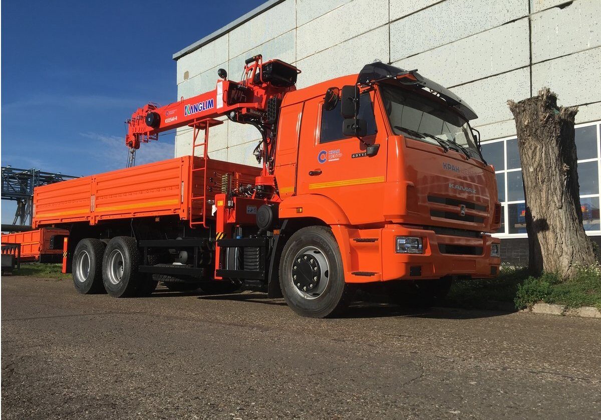 Бортовой КАМАЗ-65115 с КМУ Kanglim KS1256G-II