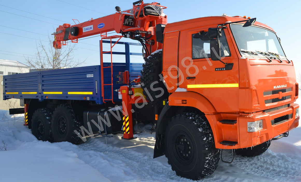 Бортовой КАМАЗ-43118 с КМУ Kanglim KS1256G-II