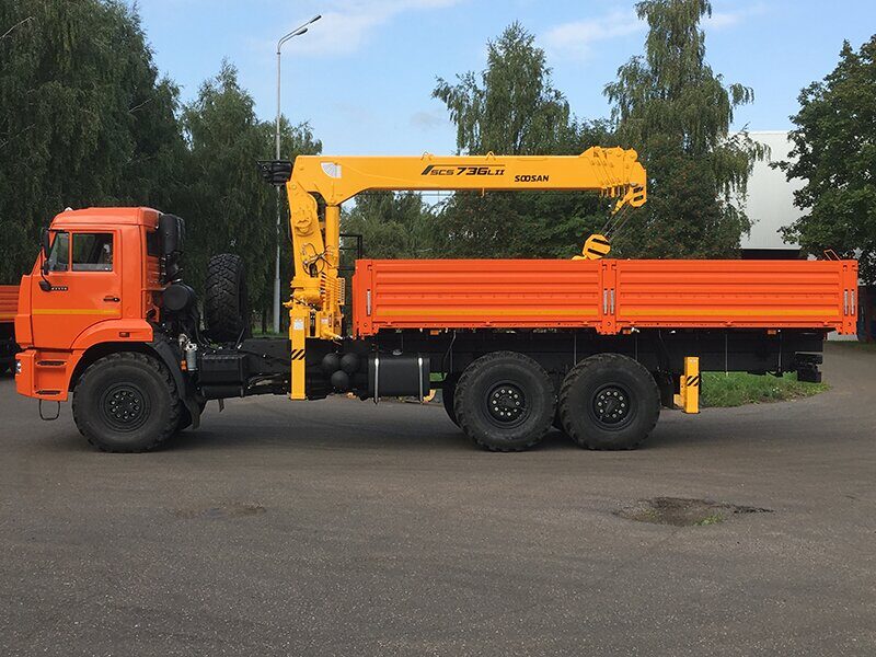 Бортовой КАМАЗ-43118 с КМУ Soosan SCS736L2