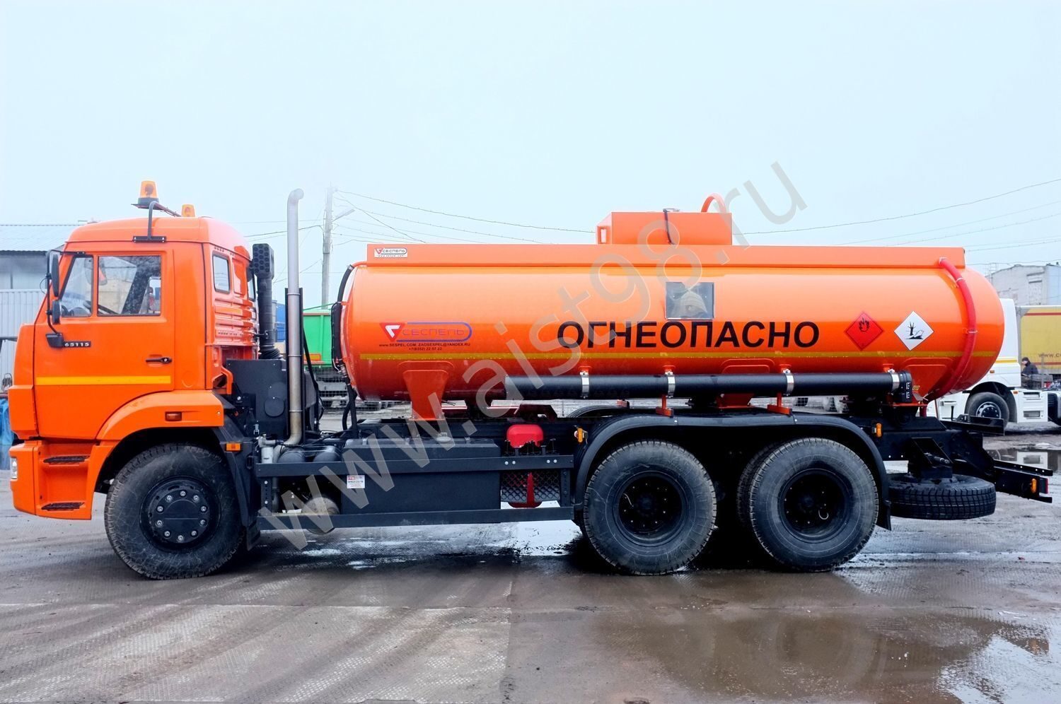 Топливозаправщик (бензовоз) АТЗ 12 м3 на шасси КАМАЗ 65115